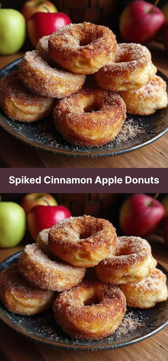 Spiked Cinnamon Apple Donuts