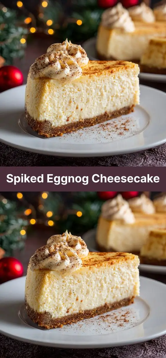 Spiked Eggnog Cheesecake