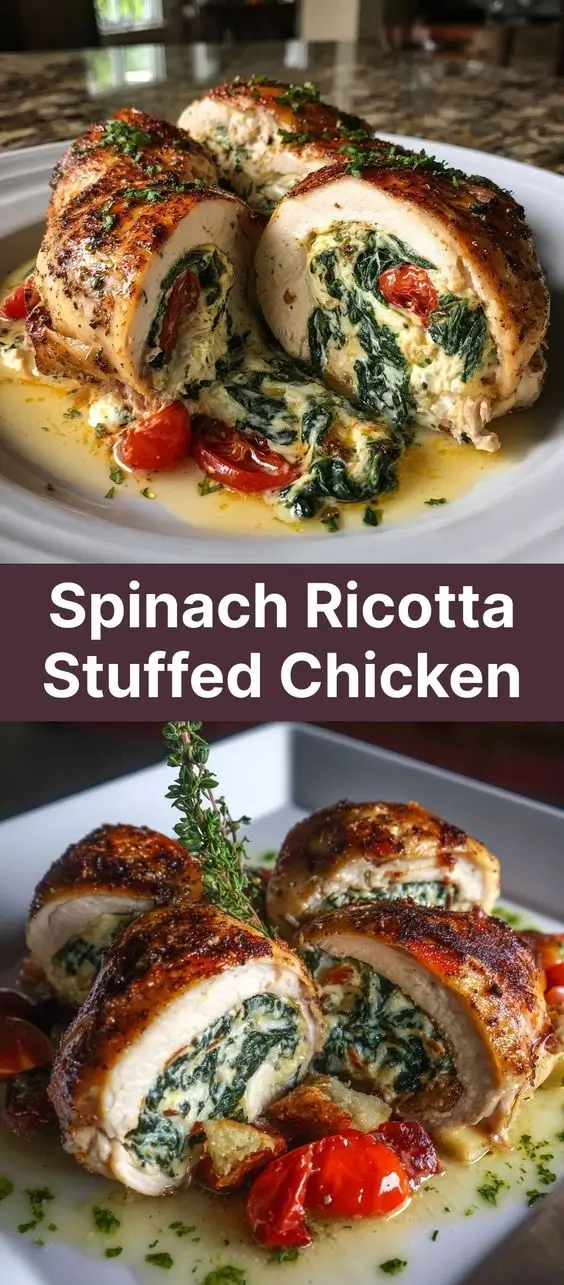 Spinach Ricotta Stuffed Chicken