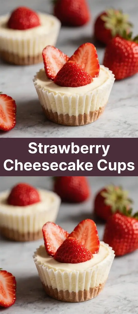 Strawberry Cheesecake Cups