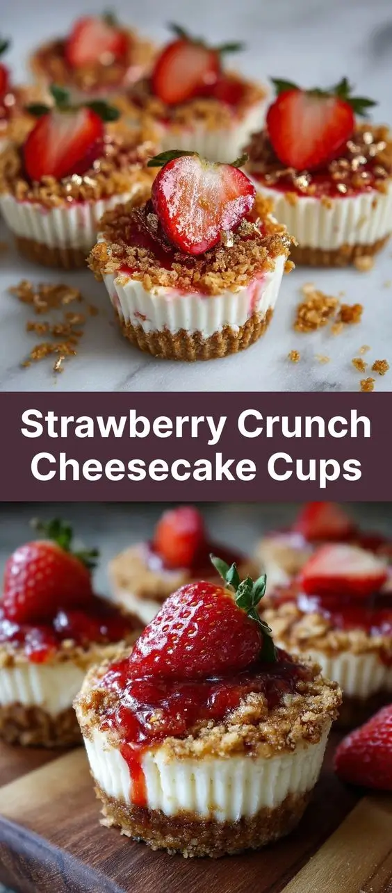 Strawberry Crunch Cheesecake Cups