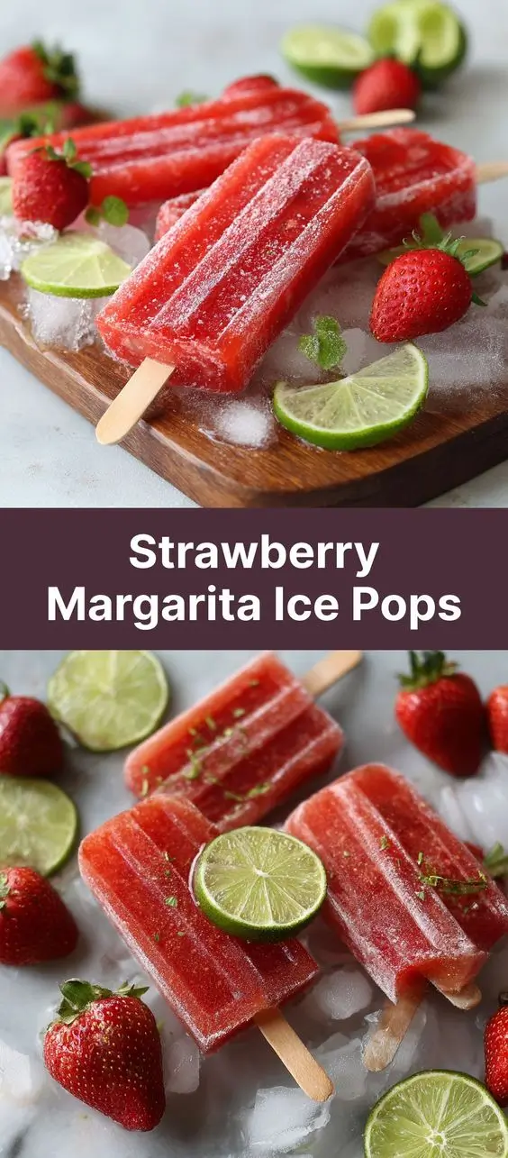 Strawberry Margarita Ice Pops