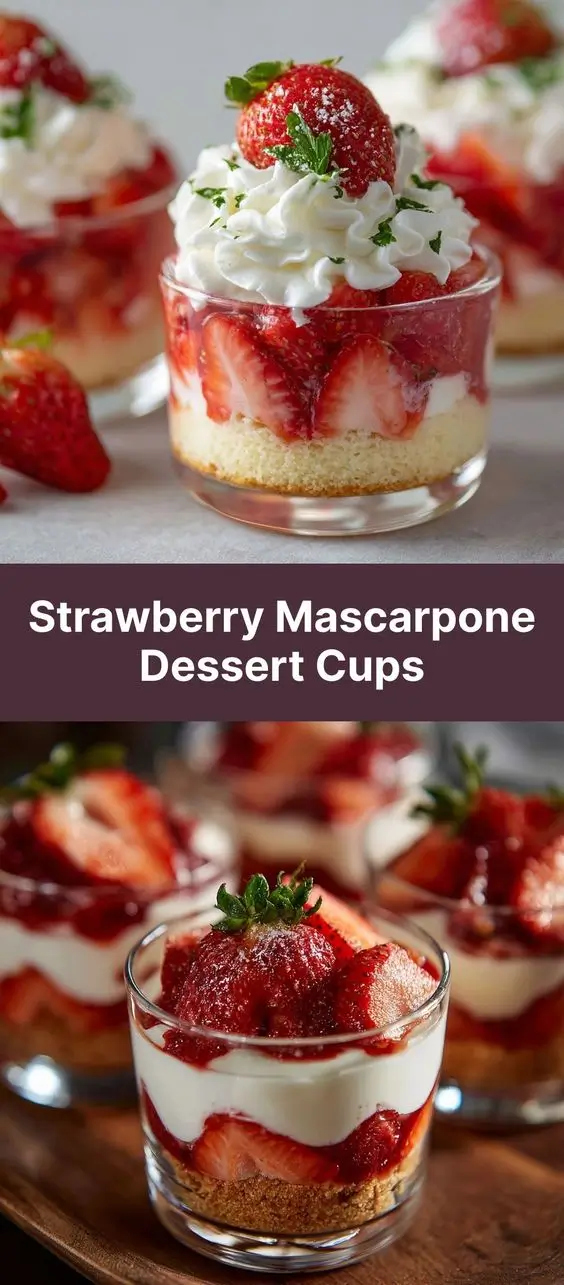 Strawberry Mascarpone Dessert Cups