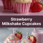 Strawberry Milkshake Cupcakes