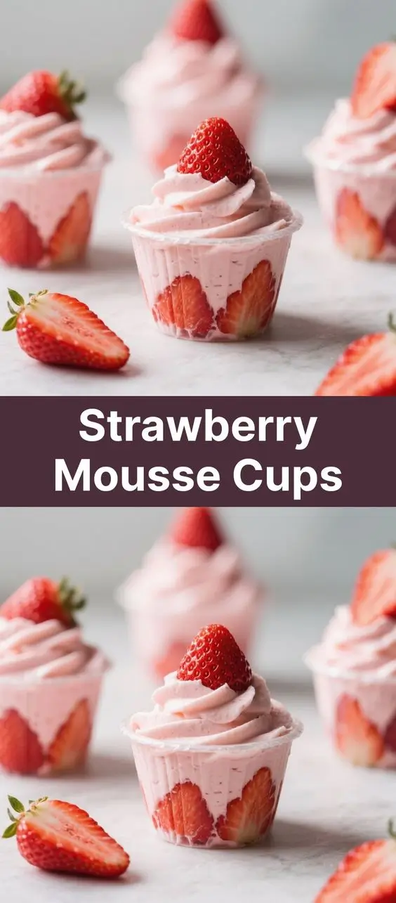 Strawberry Mousse Cups