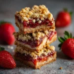 Strawberry Oat Crumble Bars