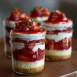 Strawberry Shortcake Cheesecake Jars