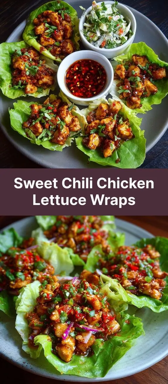 Sweet Chili Chicken Lettuce Wraps