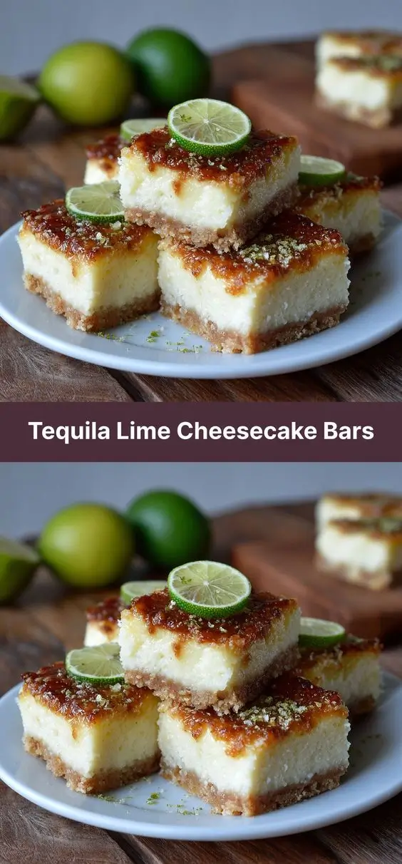 Tequila Lime Cheesecake Bars