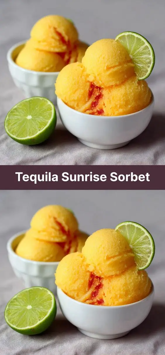 Tequila Sunrise Sorbet