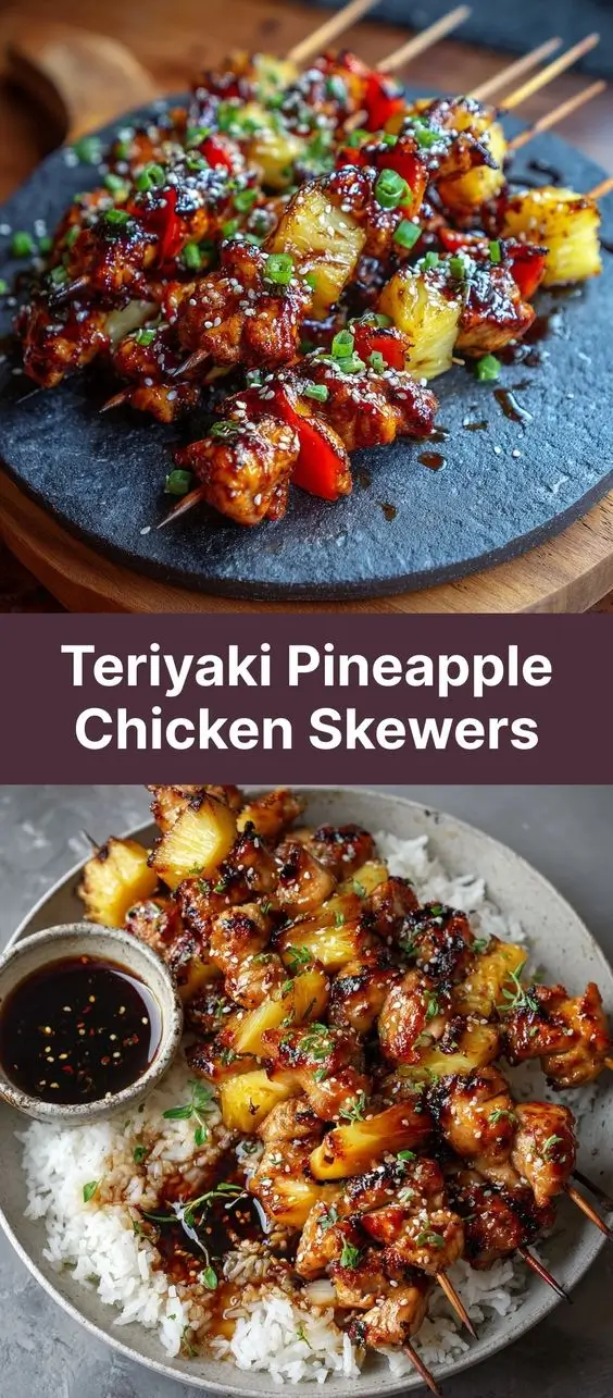 Teriyaki Pineapple Chicken Skewers