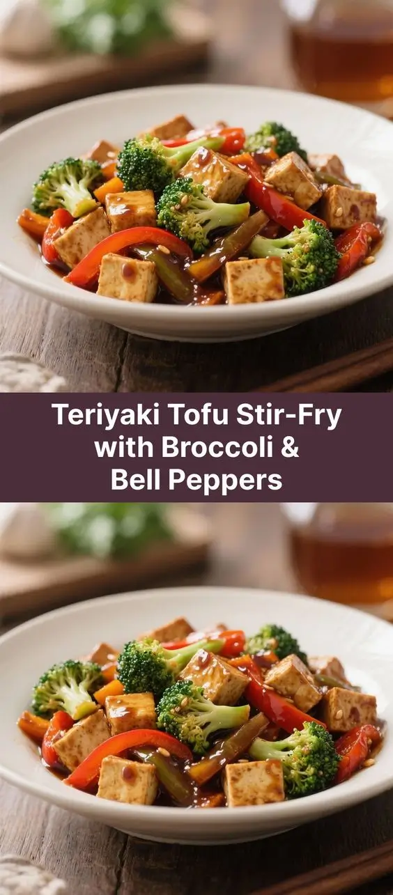 Teriyaki Tofu Stir-Fry with Broccoli & Bell Peppers