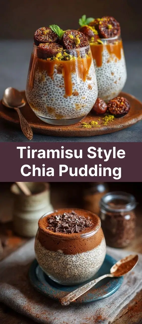 Tiramisu Style Chia Pudding