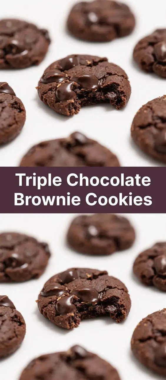 Triple Chocolate Brownie Cookies