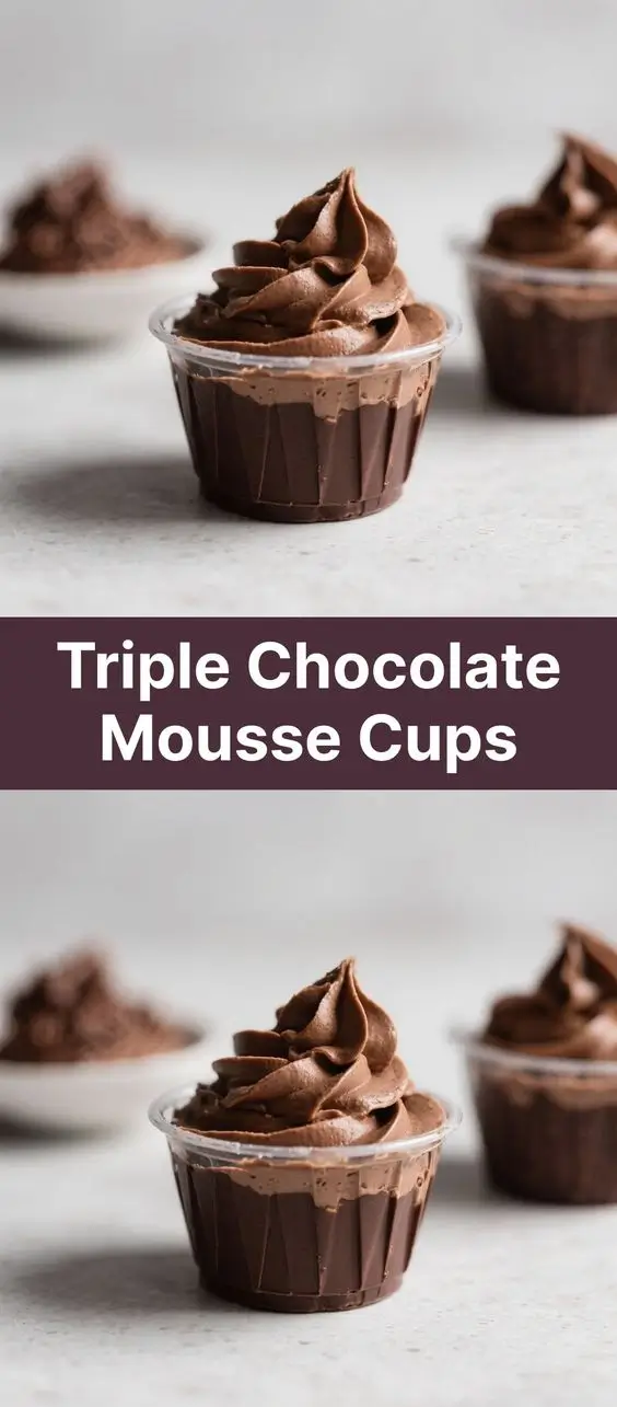 Triple Chocolate Mousse Cups