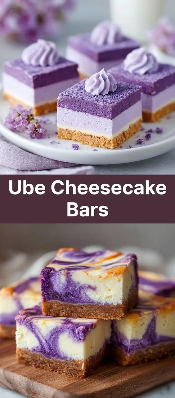 Ube Cheesecake Bars