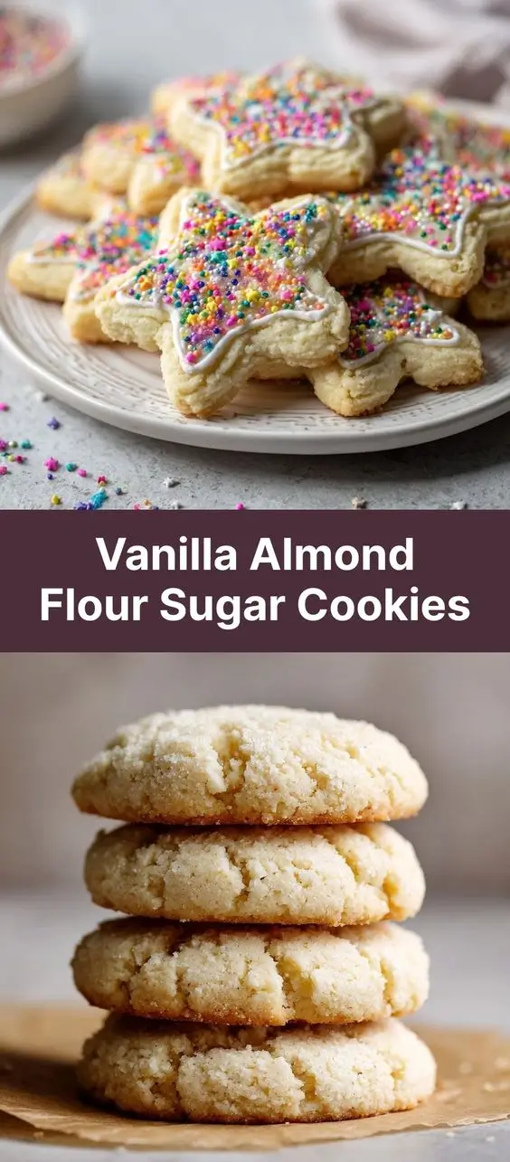 Vanilla Almond Flour Sugar Cookies