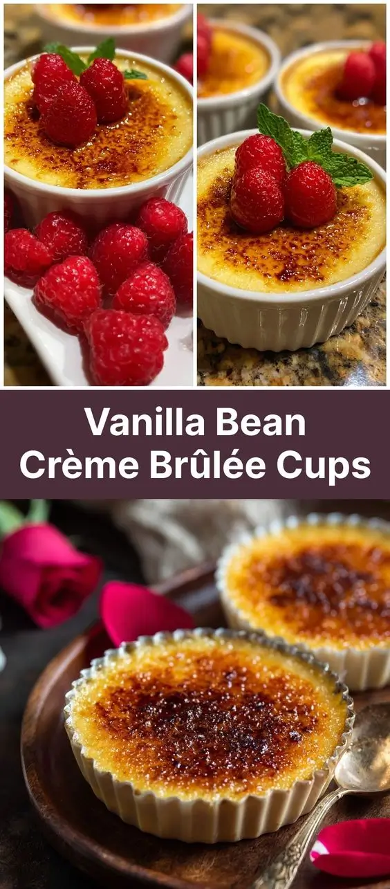Vanilla Bean Crème Brûlée Cups