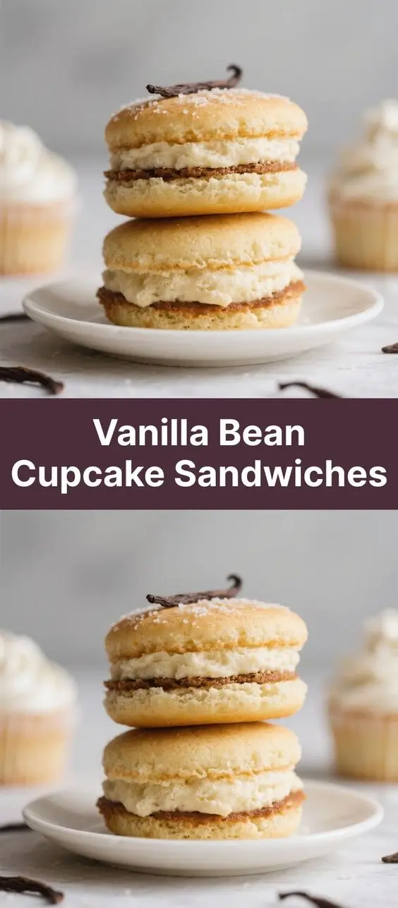 Vanilla Bean Cupcake Sandwiches