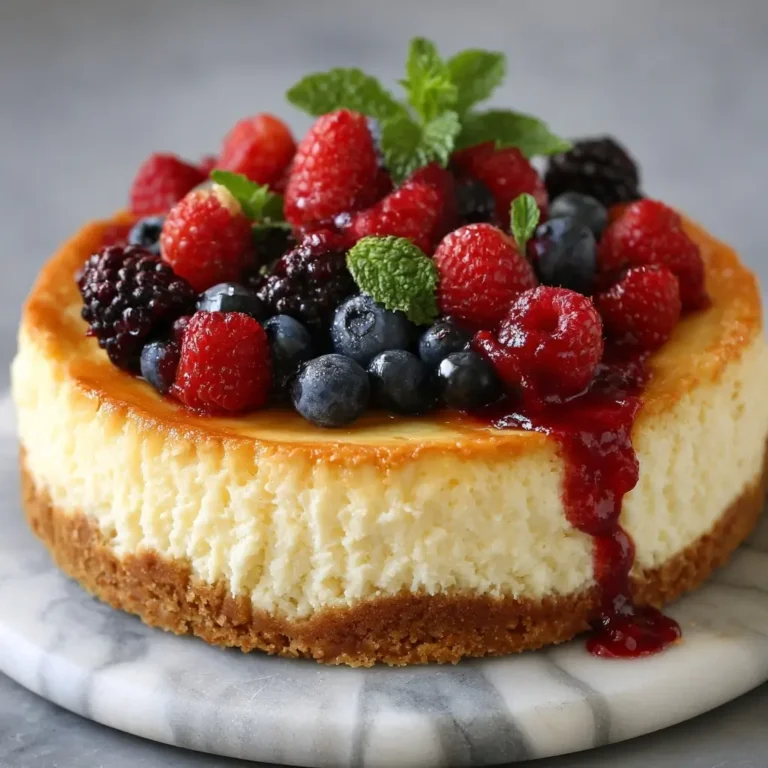 Vanilla Cheesecake with Fresh Berries
