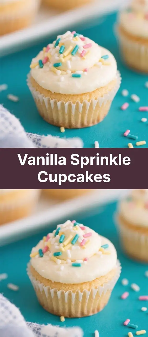 Vanilla Sprinkle Cupcakes