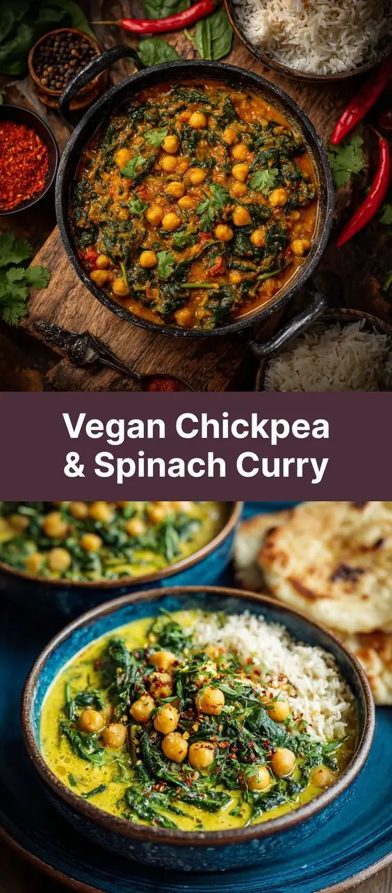 Vegan Chickpea & Spinach Curry