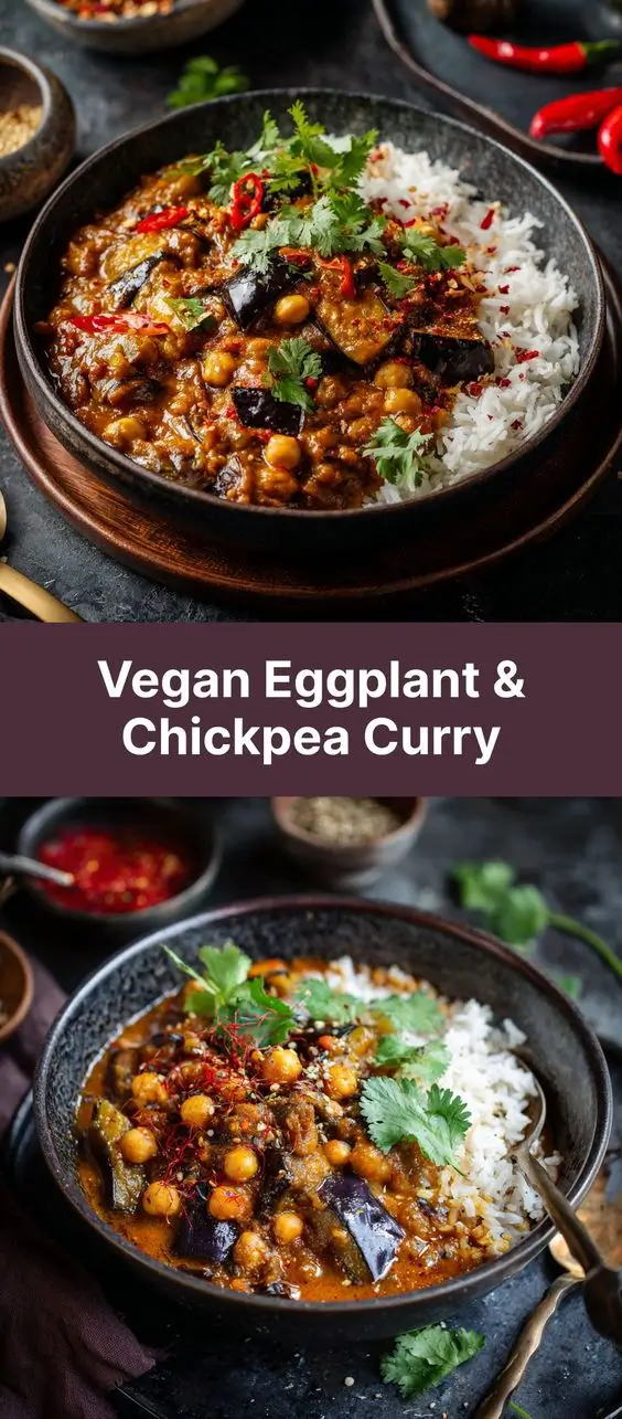 Vegan Eggplant & Chickpea Curry