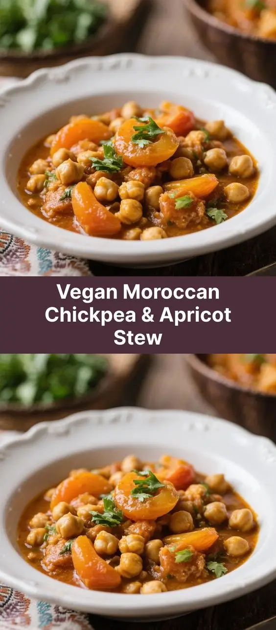 Vegan Moroccan Chickpea & Apricot Stew