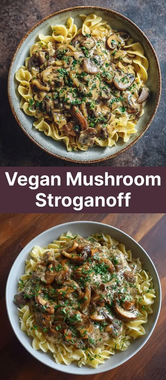 Vegan Mushroom Stroganoff