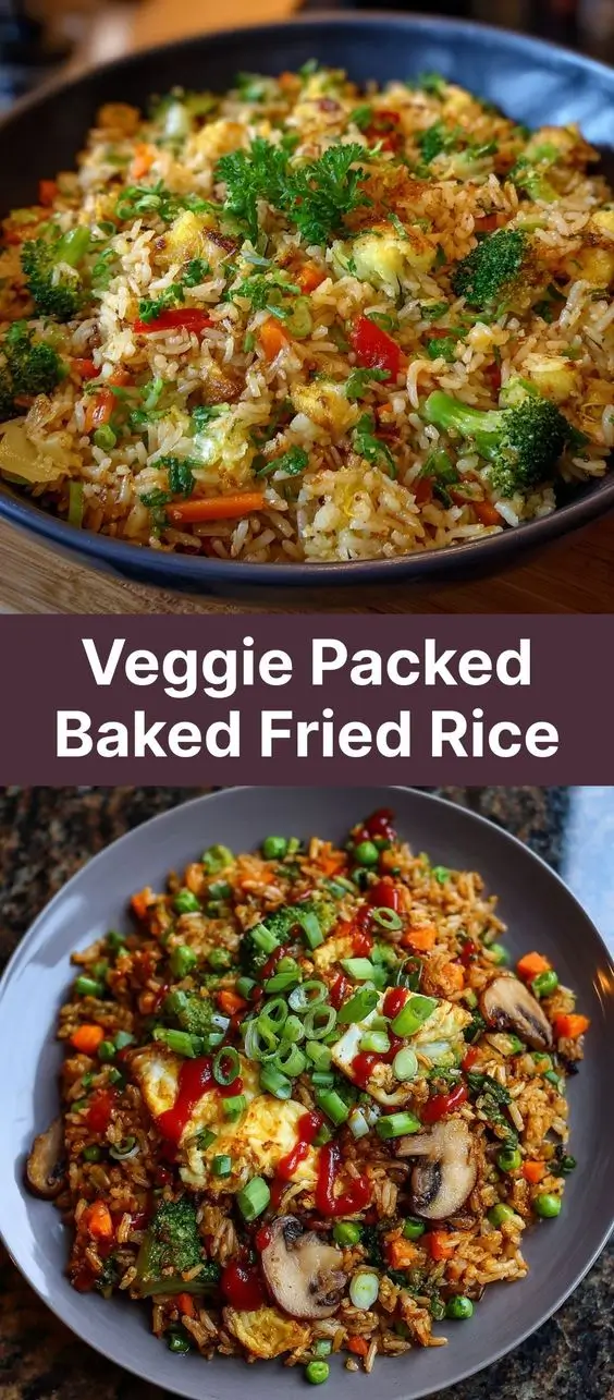Veggie Packed Baked Fried Rice