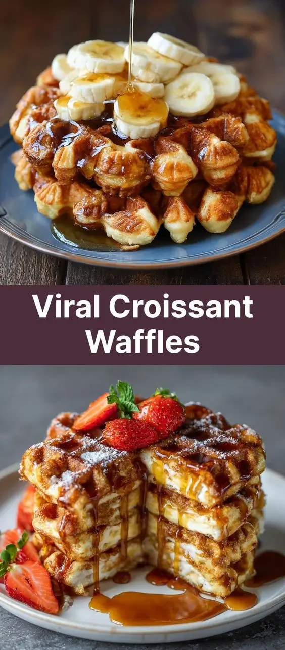 Viral Croissant Waffles