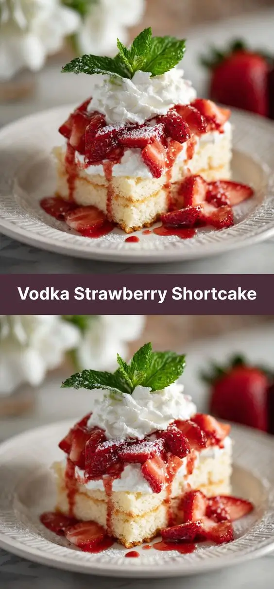 Vodka Strawberry Shortcake