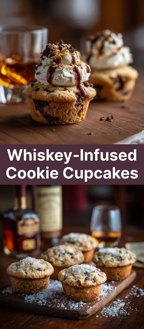 Whiskey‑Infused Cookie Cupcakes