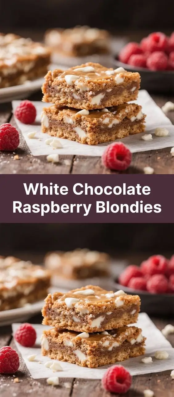 White Chocolate Raspberry Blondies