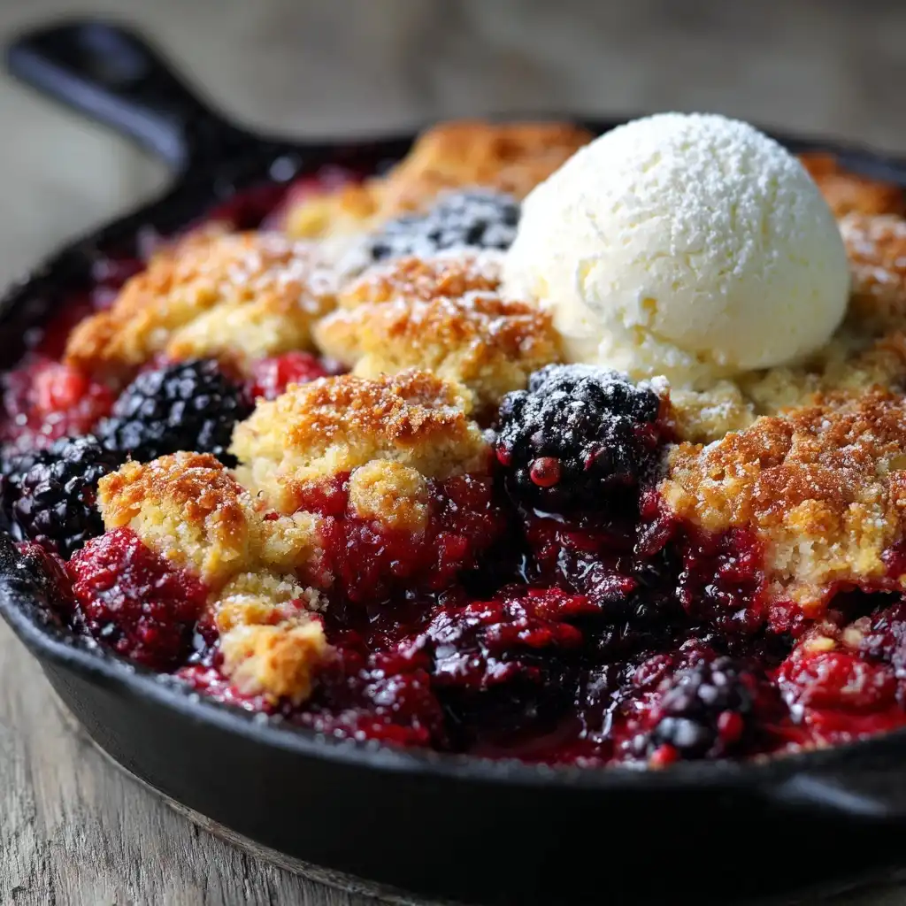 Apple Blackberry Cobbler