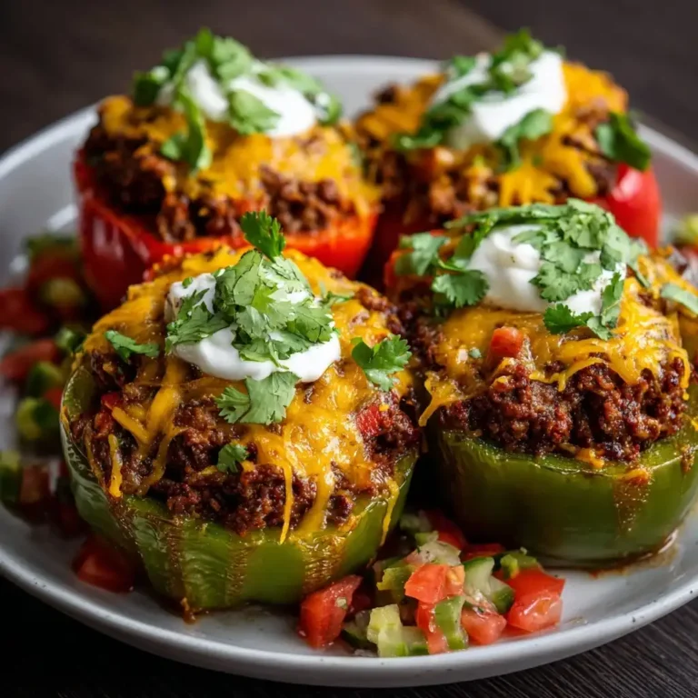 Beef Taco Stuffed Peppers