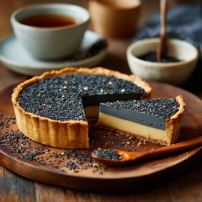 Black Sesame Custard Tart