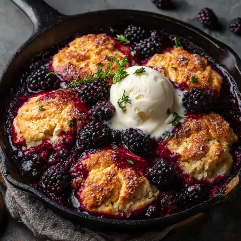 Blackberry Cream Cheese Cobbler