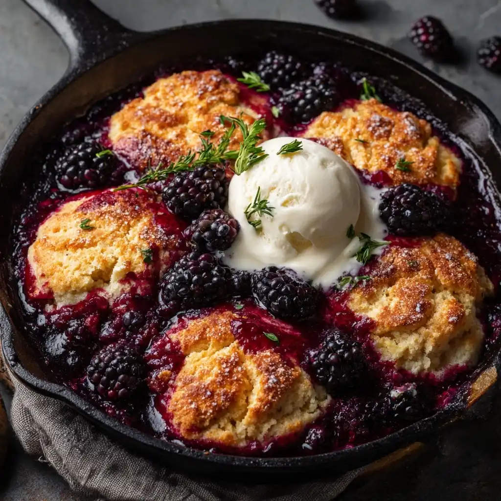 Blackberry Cream Cheese Cobbler