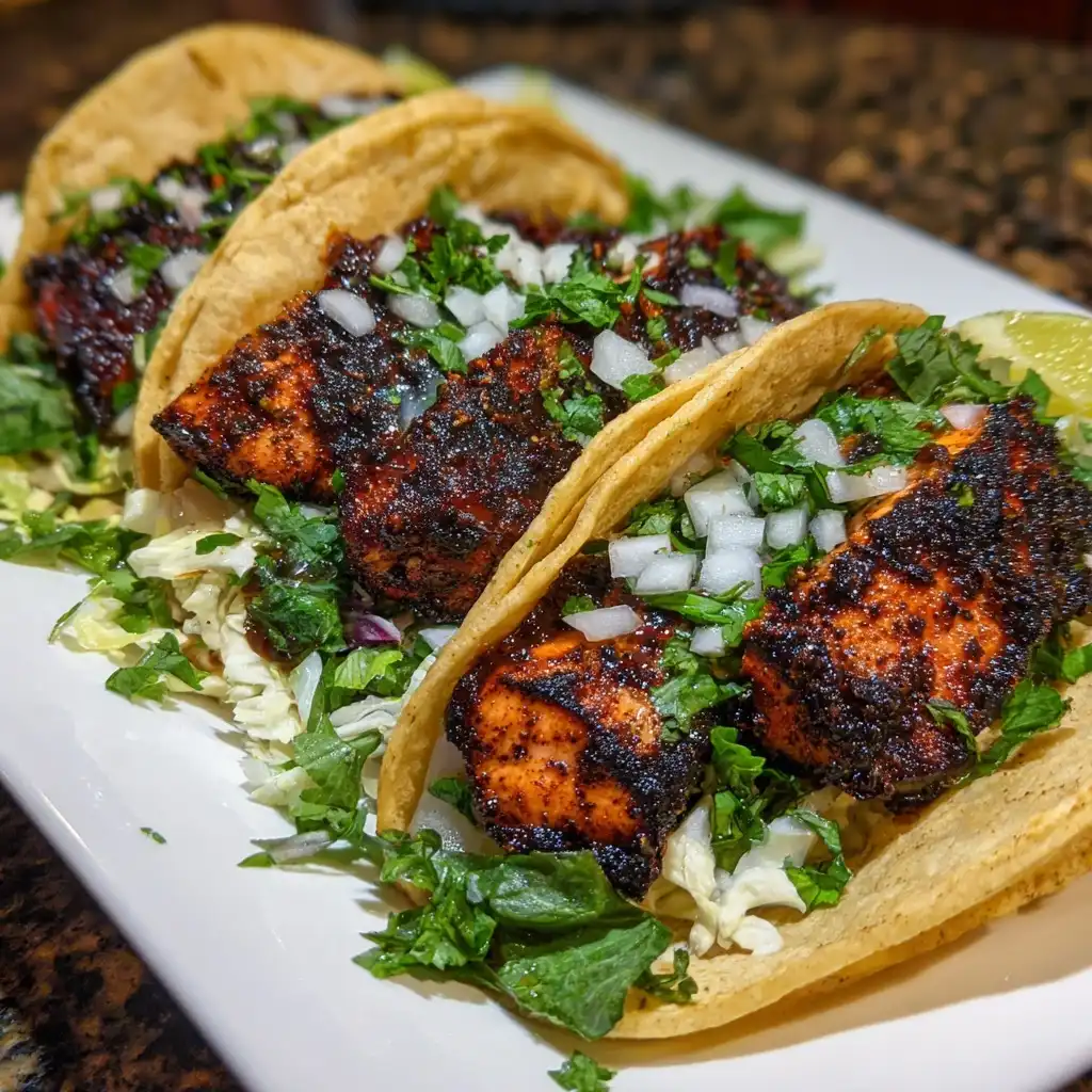 Blackened Salmon Tacos
