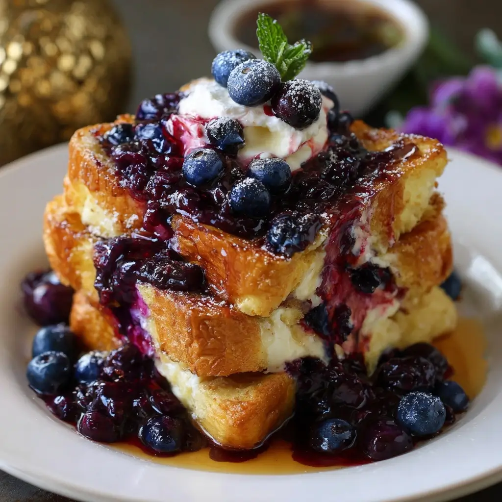 Blueberry Cheesecake French Toast Bake