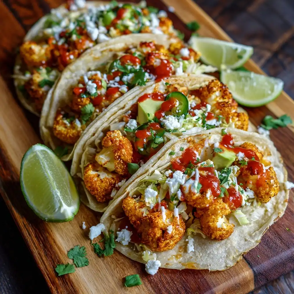Buffalo Cauliflower Tacos