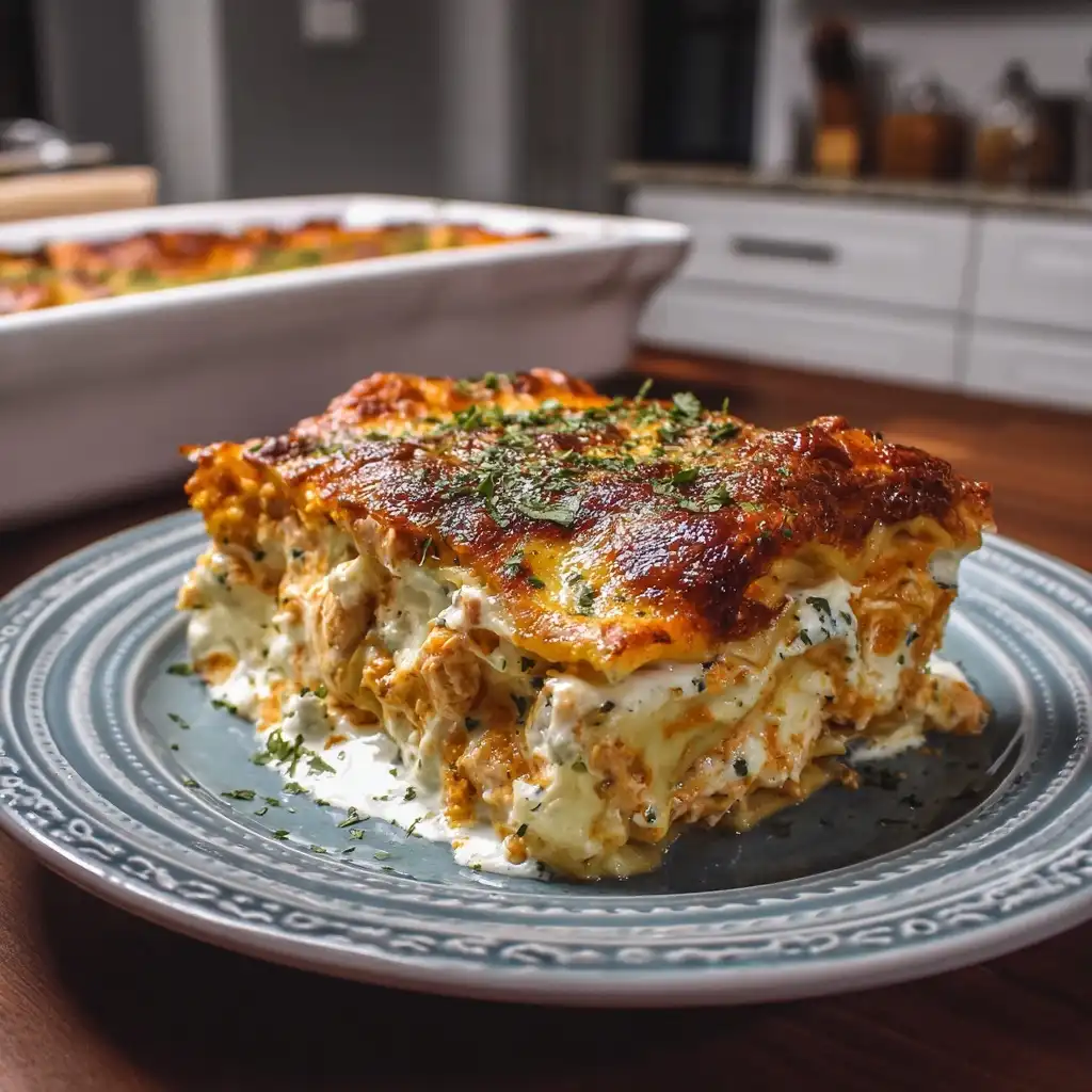 Buffalo Chicken Ranch Lasagna