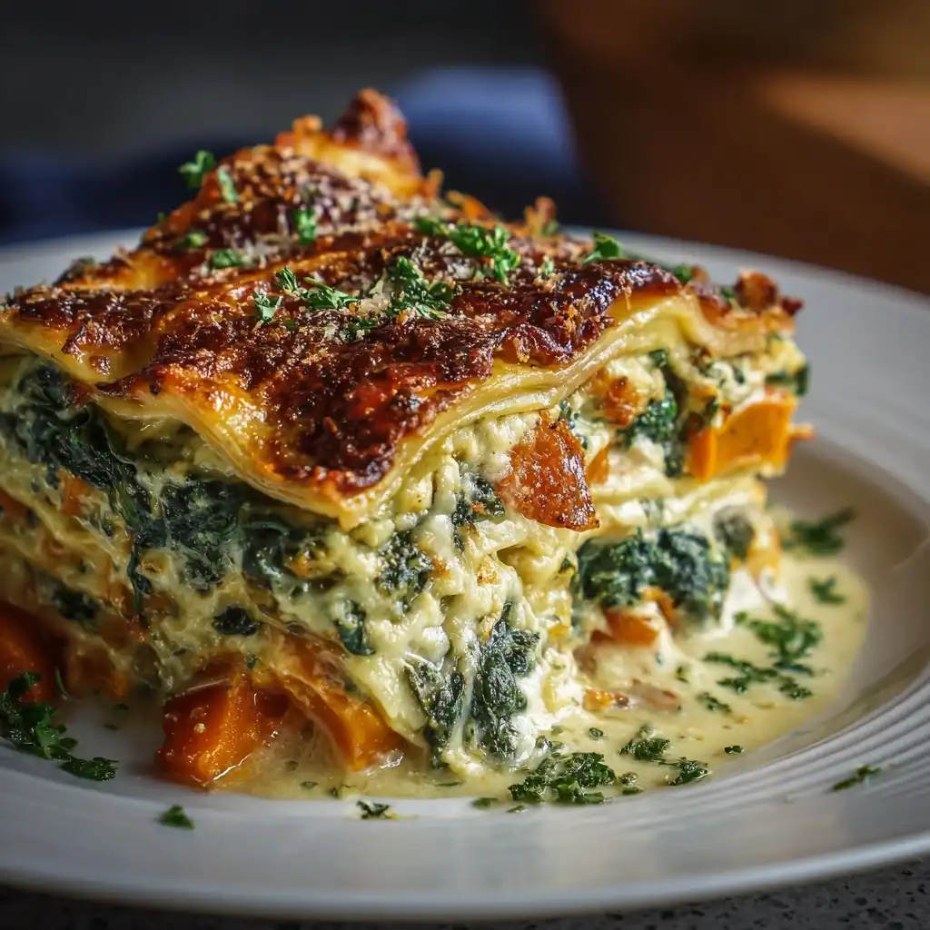 Butternut Squash and Spinach Lasagna