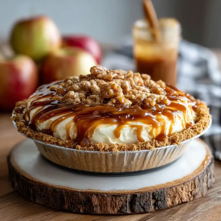 Caramel Apple Cheesecake Pie