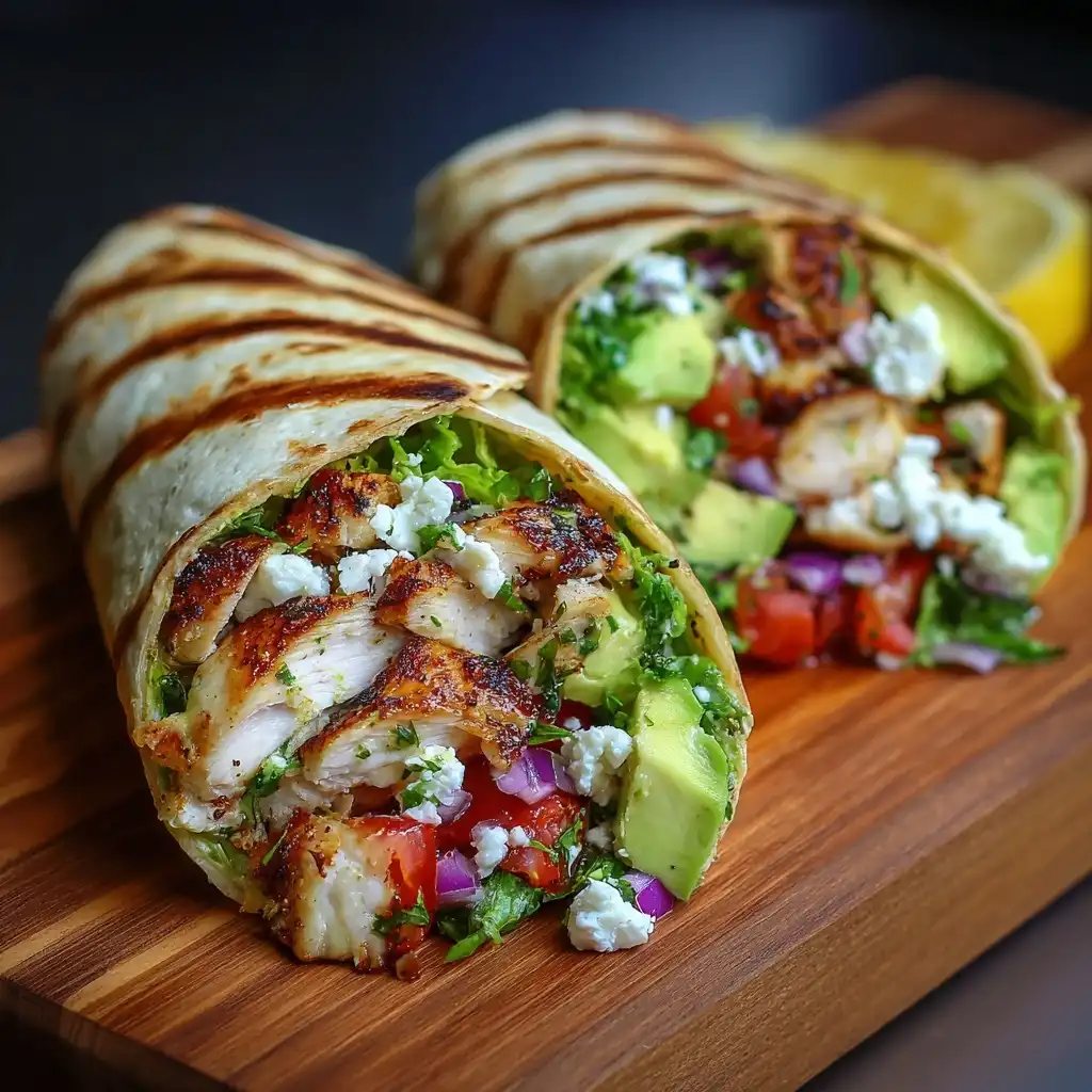 Chicken Avocado Feta Wrap