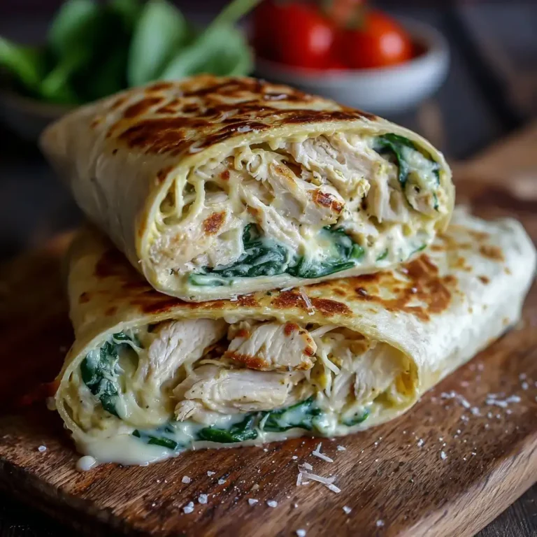 Chicken Spinach Alfredo Wrap