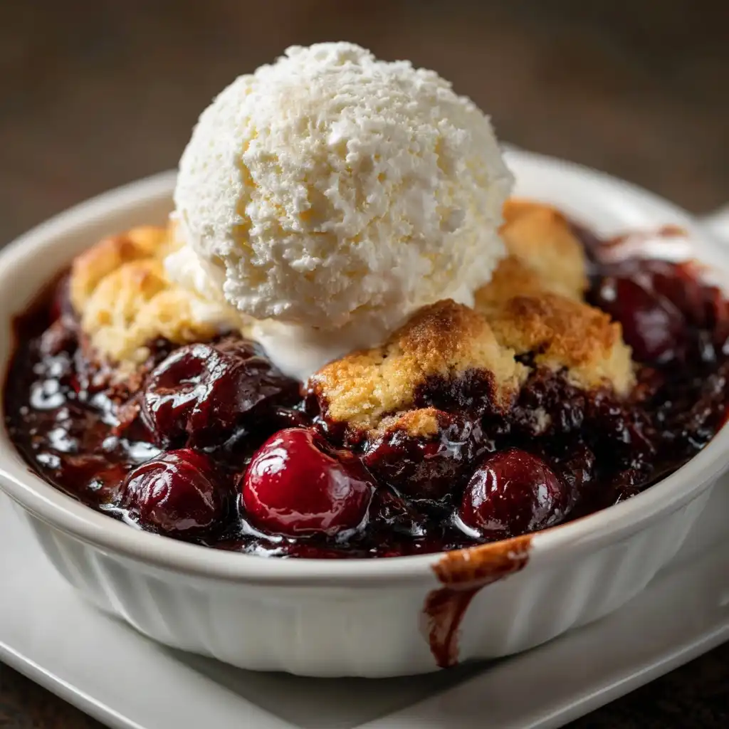 Chocolate Cherry Cobbler