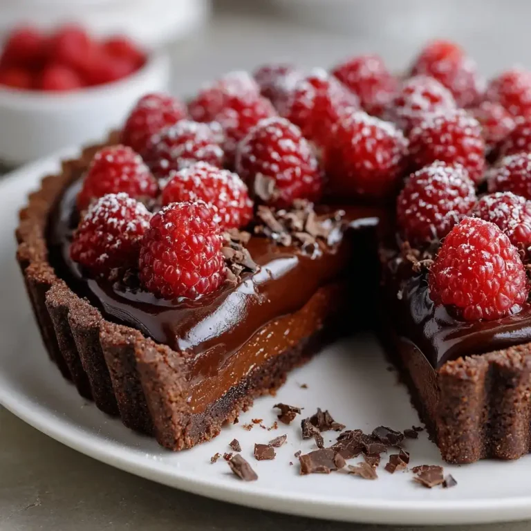 Chocolate Raspberry Truffle Tart