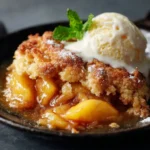 Cinnamon Sugar Biscuit Peach Cobbler